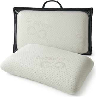 MSS e.K. Nackenstützkissen Cashmere Nacken-Kissen, Füllung: Memory Foam Visco-Schaumstoff, Bezug: 100% Polyester, Rückenschläfer, Seitenschläfer, Bauchschläfer