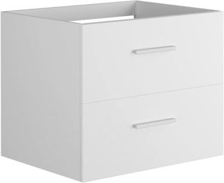 Vente-unique - Waschbeckenunterschrank hängend - Weiß - 60 cm - KAYLA