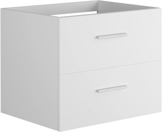 Vente-unique - Waschbeckenunterschrank hängend - Weiß - 60 cm - KAYLA