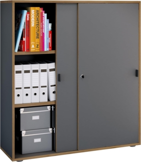 VCM Büroschrank Salia 920792 Anthrazit H. 110 x B. 100 x T. 37 cm