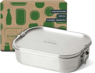 Bento Flex+ auslaufsicher einlagig 1300 ml aus Edelstahl von ECO BROTBOX