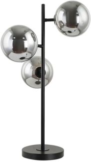 HOME DELUXE Tischlampe aus Glas VIOLA - Rauchgrau