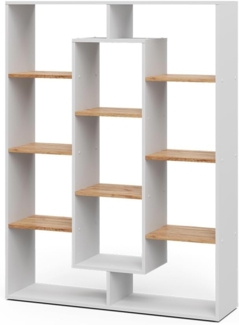 Raumteiler Weiß/Goldkraft Eiche 107.2 x 143 cm Vicco