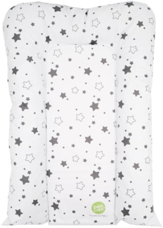 Babycalin Wickelunterlage, Flocke, 50x70 cm, Grau mit Sternen