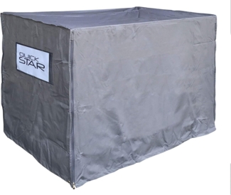 Gitterbox Abdeckung 125 x 85 x 87 cm Grau Schutzhülle Abdeckplane asche