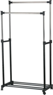 MSV 295 Kleiderständer mit 2 Stangen auf Rollen