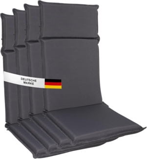 Albatros International Stuhlkissen Albatros Sitzauflage Gartenstuhlauflagen Sitzpolster, Sitzpolster Sitzkissen Outdoor Anthrazit Hochlehner Auflage UV
