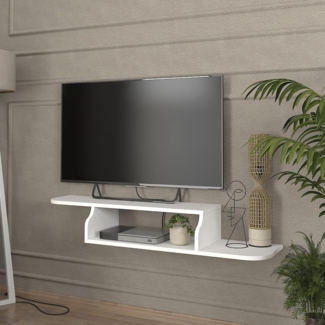 TV-Lowboard hängend Kershaby 120 x 30 x 19 cm Weiß [en. casa]