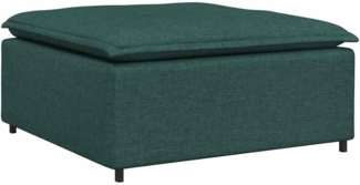 vidaXL Modulares Sofa-Fußhocker-Modul Dunkelgrün 100 x 100 x 48 cm 4104481