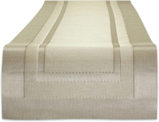 DII PVC Tischläufer für drinnen und draußen, gewebt, 35,6x182,9 cm, Champagner