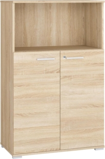 Aktenschrank "Optimal" Büroschrank 79cm Sonoma Eiche hell abschließbar