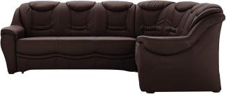 Cavadore Ecksofa Bensil mit Federkern / Polsterecke in Kunstleder / 265 x 94 x 215 / Lederoptik Schwarz
