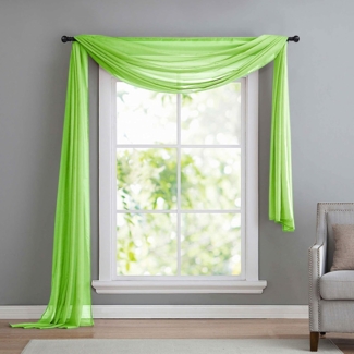 Gardinenbox Freihanddeko, ohne (1 St), transparent, Voile, Uni Volant Transparent Polyester 600cm 140cm