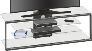 TV-Rack 1613 MAJA anthrazit Klarglas mit Kabelführung