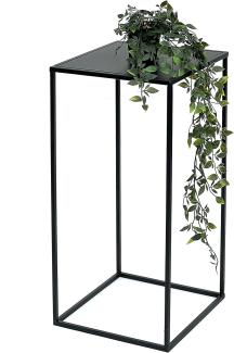 DanDiBo Blumenhocker Metall Schwarz Eckig 60 cm Blumenständer Beistelltisch 96312 L Blumensäule Modern Pflanzenständer Pflanzenhocker