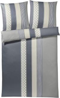 JOOP Bettwäsche Cornflower Stripe deep coal|240x220 cm + 2 x 80 x 80 cm