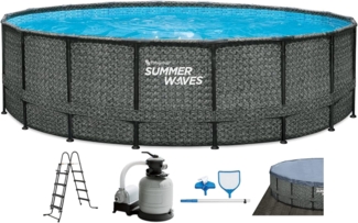 SUMMER WAVES Framepool TW25-P4A0185210EU Frame Elite Pool Dark Herringbone 549 x 132 cm