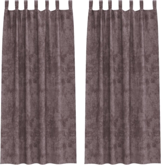 vidaXL Vorhang mit Vorhängen 2 pcs Braun 225 x 140 cm Samt 4107730