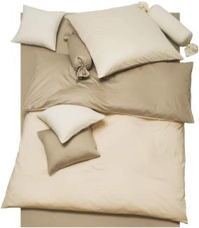 Doris Meyer Interlock-Jersey Wendebettwäsche Milano taupe/beige|135x200 cm + 80x80 cm