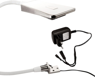 SO-TECH® Bettleuchte Flexible LED Leseleuchte Luminoso 12V / 2W, 1x Leuchte weiß inkl. Netzteil