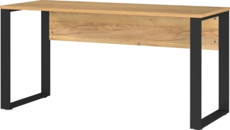 Germania Schreibtisch 5008-593 GW-Adrano, in Navarra-Eiche-Nb./Schwarz, mit Metallkufen, 150 x 74 x 60 cm (BxHxT)