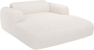 Vente-unique - Recamiere 2-Sitzer - Bouclé-Stoff - Weiß - POGNI von Maison Céphy