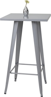 Stehtisch HWC-A73, Bistrotisch Bartisch, Metall Industriedesign 105x60x60cm ~ grau