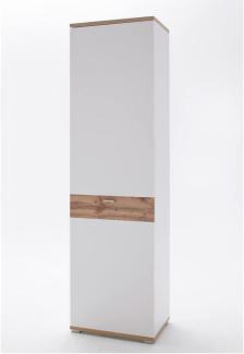 Garderobenschrank Mia 6 weiß Wotan Eiche 58 x 205 x 40 cm Kleiderschrank