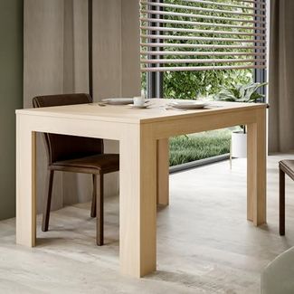 Forte CALASETTA Esstisch 120, moderner Esstisch, ausziehbar auf 175 cm, Holzwerkstoff, Elegancia Eiche Holzdekor, 120 (175 cm) breit x 78,2 cm hoch x 85,2 cm tief