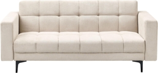 3-Sitzer Sofa Stoff beige Schlaffunktion ALNES