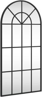 vidaXL Wandspiegel Schwarz 40x80 cm Gewölbt Eisen 358625