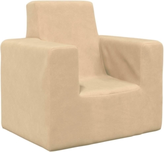 Kindersofa Creme Weich Plüsch 4104793