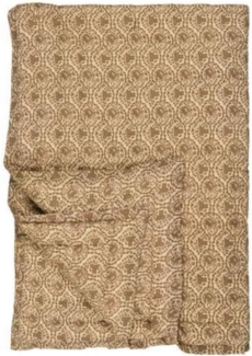 Ib Laursen Decke Quilt Tagesdecke Überwurf 170x130cm Naturfarben Blumen 19209-30
