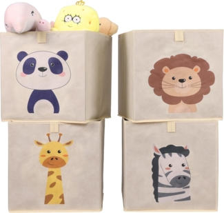 Navaris Aufbewahrungsbox Aufbewahrungsbox Kinderzimmer - 4er Set - 33x33 cm Kinder Spielzeug (4 St)