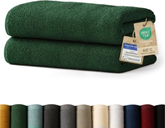 Blumtal Badetücher Premium Frottier Handtücher Set 2 teilig 100% Baumwolle, Baumwolle (2X (70x140 cm), 2-St), Oeko-TEX zertifiziertes Badetuch - saugstarkes Frottiertücher Set