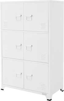 ML-DESIGN Aktenschrank Metallschrank mit Schubladen freistehender Aufbewahrungsschrank (1-St) Lagerschrank weiß Büroschrank Werkzeugschrank Stahlschrank