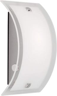 BRILLIANT Lampe Elysee Wandleuchte edelstahl/weiß | 1x C35, E14, 40W, geeignet für Kerzenlampen (nicht enthalten) | IP-Schutzart: 21 - tropfwassergeschützt