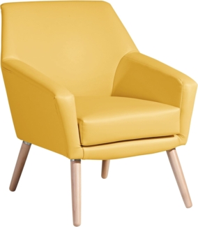 Max Winzer 2935-1100-2070166 Einzelsessel Adam, Retrosessel, Kunstleder, mais