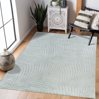 Carpet City Teppich Friseé-Teppich FANCY 648, rechteckig, Höhe: 12 mm, Kurzflor,3D-Optik,Kreisförmiges Muster, Wohnzimmer,Schlafzimmer