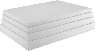 sunnypillow Schaumstoffplatte Schaumstoff Polster Zuschnitt - 90 x 200 x 14 cm RG 25/44 - Topper Matratzen Auflage in vielen Größen zur Auswahl