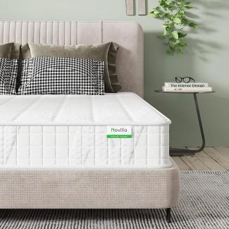 Novilla Matratze 150x200 Federkernmatratze H2-H3 Höhe 17cm Boxspringbett Mattress Mittelfest Hybridmatratze Atmungsaktiv Rollmatratze Weiß