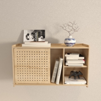 Stylish Oak Wall Shelf, 65 x 30 x 22 cm | 100% Melamine Coated Particle Board, 8 mm Thick | Perfect for Modern Home Decor & Organization
