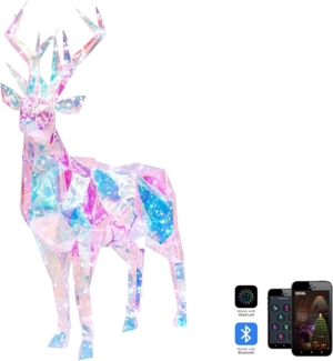 Gartendekoration Smart LED mit App POLARIS Rentier 90 cm Bunt