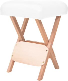 vidaXL Massage-Klapphocker 12 cm dicker Sitz Weiß 110148