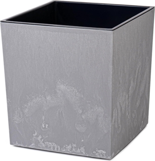 KONZEPT Pflanzkübel Blumenkübel mit Einsatz, XL 40x40x40 cm – UV-beständig & wetterfest, recyceltem Kunststoff, Beton-Optik für Garten, Balkon & Terrasse