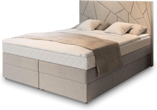 Masseno Boxbett TRANI 140x200 cm mit Bonell Matratze und Topper
