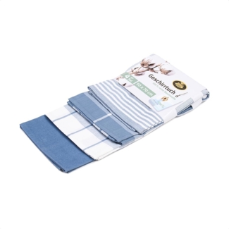 Gözze Geschirrtuch Geschirrtücher, Des. 60057, (Set, 4-tlg), kariert, gestreift und unifarben