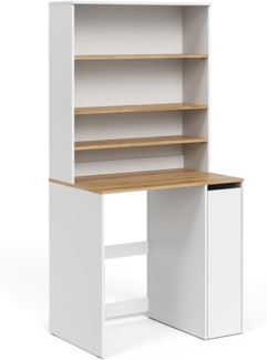 Waschmaschinenschrank Viktor Weiß/Artisan 93.6 x 88.2 cm 2 Teile mit Schrank und Regal Vicco