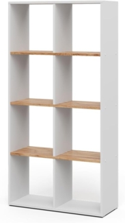 Vicco Raumteiler Weiß/Goldkraft Eiche 143x72 cm, Scutum