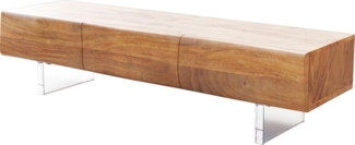 Lowboard New Live-Edge 145 cm Akazie Natur 3 Türen Acrylfuß